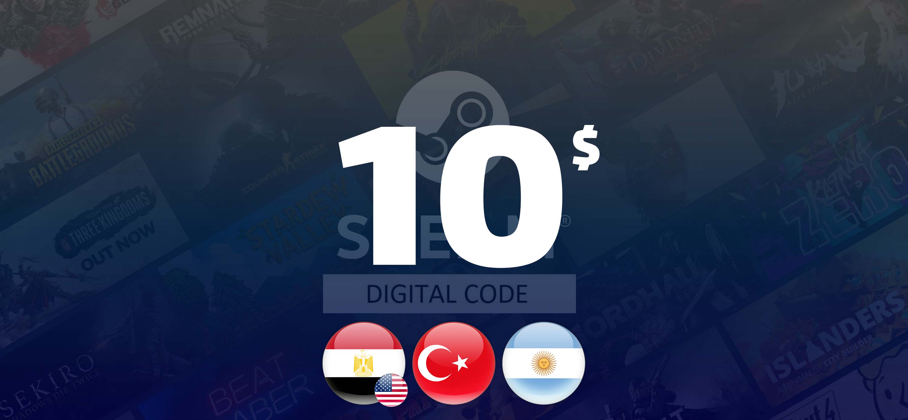 Gift Code Steam : 10 USD